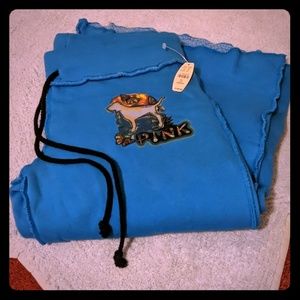 Victorias Secret PINK blue flare hippie yoga pants